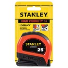 25 Ft  Lever Lock High Visibility Tape Measure