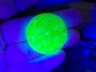 Huge 35mm Vaseline Glass Cabochon Spiral Uranium Glass Flat Back