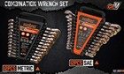 24pc Flex-head Ratcheting Wrench Set Metric   Sae W  Organizer 8-19mm 1 4 -7 8 