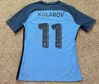 Aleksandar Kolarov Manchester City 2016-17 Match Worn Fa Cup Jersey Shirt Size L