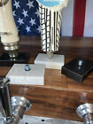 Beer Tap Handle Base Display Stand W bolt  Genuine White Marble Size 2  X 3 