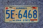 1979 Hawaii Aloha State License Plate