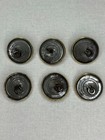Antique Victorian Brass Waistcoat Buttons - Set Of 6 - 3 4   