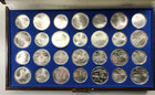 28pc 1976 Montreal Canada Olympic Games  33ozt  925 Silver Coin Set W case