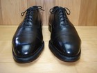 Men   s 9 5 D Johnston   Murphy Crown Aristocraft Black Cap Toe Oxfords Shoe Vint
