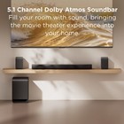 Tcl - S-class S65k 5 1 Channel Dolby Atmos Soundbar With Wireless Subwoofer     