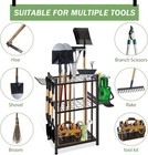 Garden Tool Organizer  Heavy Duty Garage Tool Storage Rack Utility Yard Tool