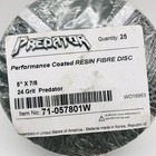 Arc Predator 71-057801w Resin Fiber Disc 5 x7 8  24 Grit Performance Coated 25pk