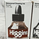 Higgins Waterproof Drawing Ink Black India   Brown 4295   4415 Faber Castell Usa