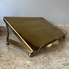 Vtg Brass Church Missal Stand Book Rest Shiny Gold Nice Condition Heavy
