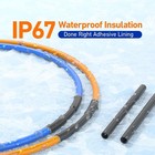 446 Pcs Heat Shrink Tubing Kit-4 1 Ratio Adhesive Lined Marine Grade Shrink