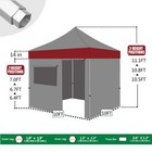 Eurmax 10x10 Full Aluminum Ez Pop Up Party Tent Canopy  full Zipper Side Walls