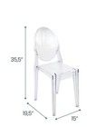 Set Of 4 Ghost Chairs Transparent Crystal Acrylic Stacking Chair For Events Home
