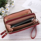 Women s Double Zip Wallet Phone Bag Clutch Leather Purse Card Holder Pocket Gift