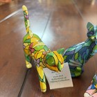 Purr-fect Reflections Tiffany Collection Cat Butterfly Dragonfly Mosaic Set 4pcs
