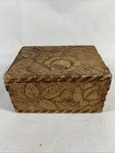Antique Embellished Pyrography Burnt Wood  wizard  Box By L f  Grammes   Sons