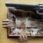Royal Palm Los Angeles Ceramic Ashtray Gun Motif Brown Green 11x7  Rectangle