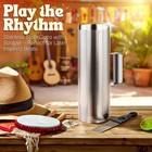 Metal Guiro With Scraper 4  X 12  - Stainless Steel Latin Percussion Instrument