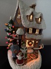 Vtg Ceramic Mold Christmas  Victorian Carolers Village House Lighted