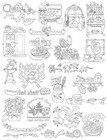 Kitchen Theme Iron On Transfer Designs For Embroidery And Fabric Painting