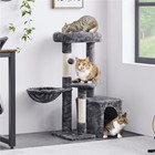34 5  H Cat Tree Tower With Condo And Perches  Dark Gray