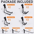 24 Pack Heavy Duty Slatwall Hooks Black Slatwall Panel Accessories Assortment
