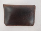 Leather Card Holder  Credit Card Holder W th Snap Closure front Pocket Wallet  S