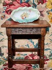 Antique Porcelain Celery Dish  Hand Painted Floral Serving Tray 12   