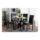 Rosi Modern Espresso Brown Faux Leather And Wood 5-piece Dining Set