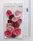 Pink   Red Sweetwater Roses Paper Flowers Scrapbook Embellishments Recollections