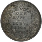 Key Date Lustrous British India Victoria Silver Rupee 1891 C Calcutta Mint Lz58