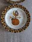 Sakura Debbie Mumm 1998 Halloween Salad Plates Cat And Owl Set Of 2 8 25 Inches