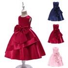 Kids Girl Ball Gown Bow Tutu Dress Wedding Princess Bridesmaid Prom Birthday New