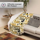 Foco Nfl Unisex-adult Nfl Team Logo Retro Sherpa Fleece Plush Throw Blanket -   