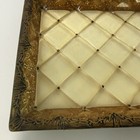 Vintage Gold Quilted Lattice Cosmetic Vanity Trays Set Of 2 Hollywood Regency