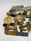 Military Pin Badge Lot Rotc Medal Ribbons Torch Junk Drawer