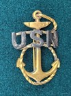 Usn Wwi Cpo Pin Fouled Anchor Hat Badge