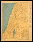 Vintage Palestine Map Wall Art Jerusalem Israel Holy Land Original Atlas