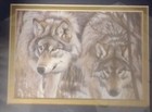 Wolf Picture Framed Solid Wood Al Frame Glass Intact  13x11