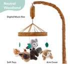 Crib Mobile For Boys Or Girls - Woodgrain Musical Baby Crib Mobile With 12 Lu   
