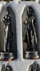 Vintage Italfama Metal Chess Set - Battle Of Waterloo Napoleon Vs Wellington Cib