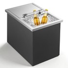 Zogamas 28qt Ice Storage Chest Sus304 Double Wall Insulation Sliding Lid For Bar
