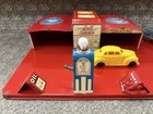   Vintage Marx Tin Gull Gas   Oil Service Station With 2 Cars
