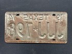 Texas License Plate 1974 Jjj 798 Triple Letter