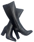 Kenneth Cole New York Justin Black Leather Knee High Boots Women   s 7 Medium
