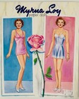 Shackman  myrna Loy  - 1995 Original Vintage Paper Dolls Book - Uncut