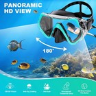 Full Face Snorkel Mask Set Anti-fog Dry Top Diving Mask With Snorkel   Carry Bag