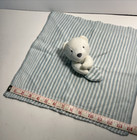 Carter   s Knit Bear Baby Lovey Security Blanket Blue   White