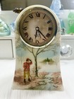 Rare Vintage Fenton Custard Hunting Clock  amy S  Limited Edition 138 2000