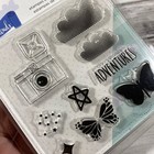 Shimelle Head In The Clouds Acrylic Stamps - Scrapbooking  Card Making  Butterfl